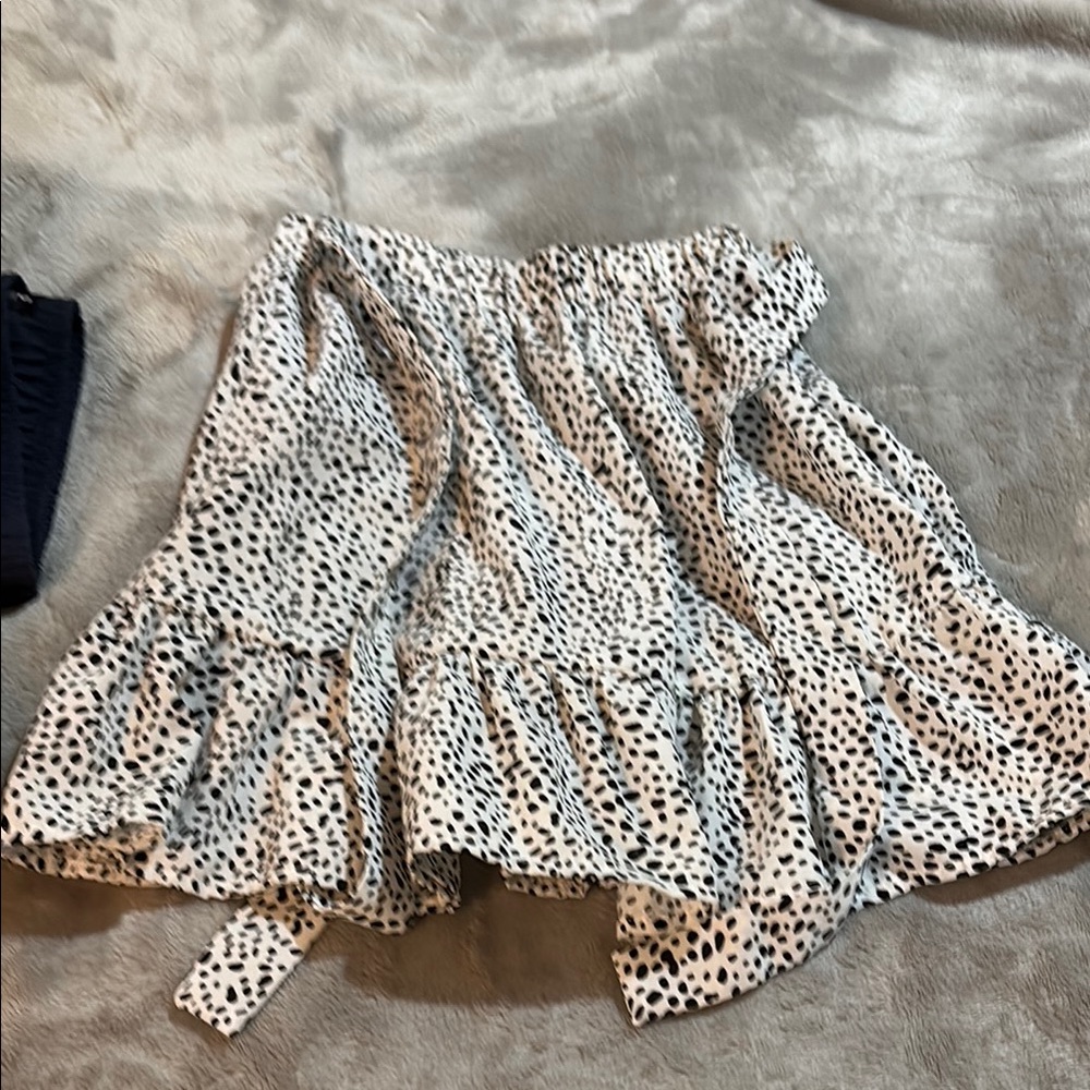 Stylish Black and White Polka Dot Skirt